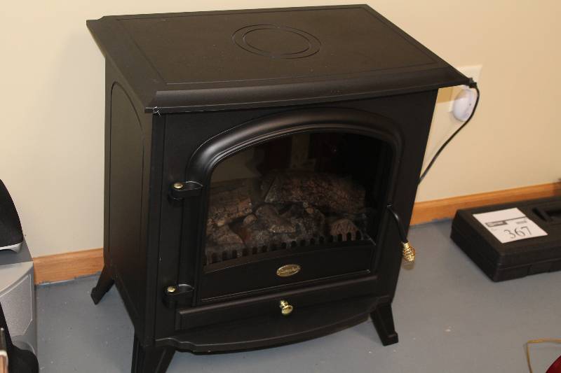 lot 368 image: Dimplex Electric Fireplace Style Heater wLog Style Interior & Door 16 x 24 x 26.