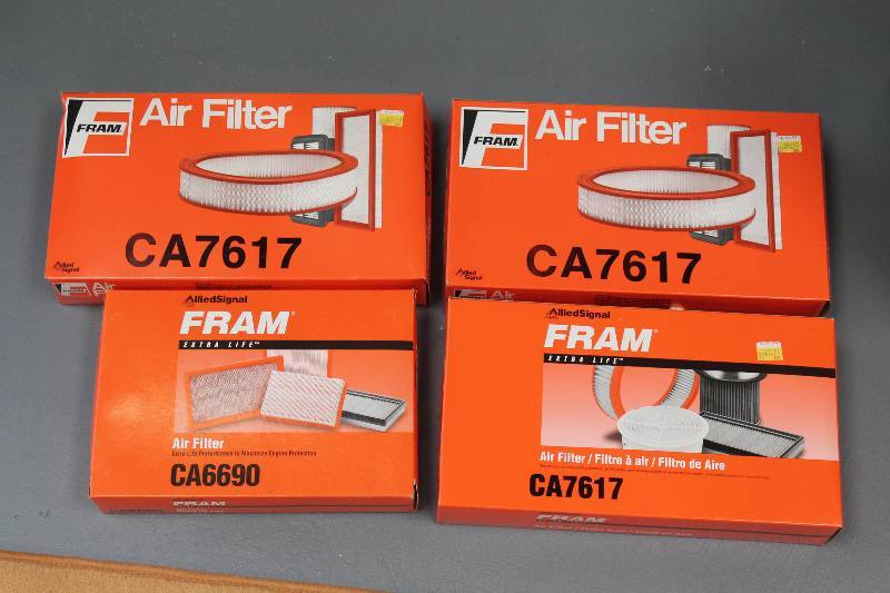 lot 374 image: Lot of (4) Fram Automotive Air Filters.
