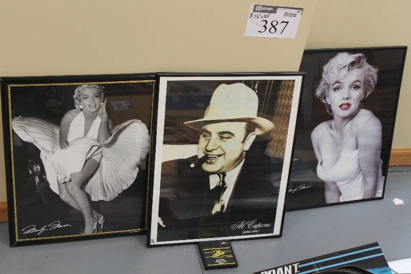 lot 387 image: Lot of (4) Including Framed Prints 16 x 20 (3) Cigarillos.