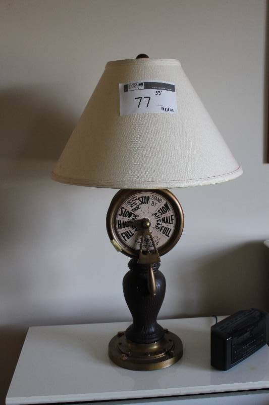 lot 77 image: Decorative Lamp wShade & Scale Base 33.