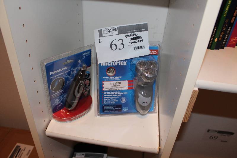 lot 63 image: Lot of (2) Including Panasonic Nose & Facial Hair Trimmer Electric Beard Shaver.