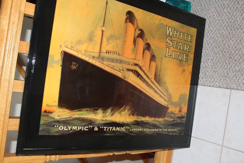 lot 509 image: Framed Picture of The Titanic 30 x 38.