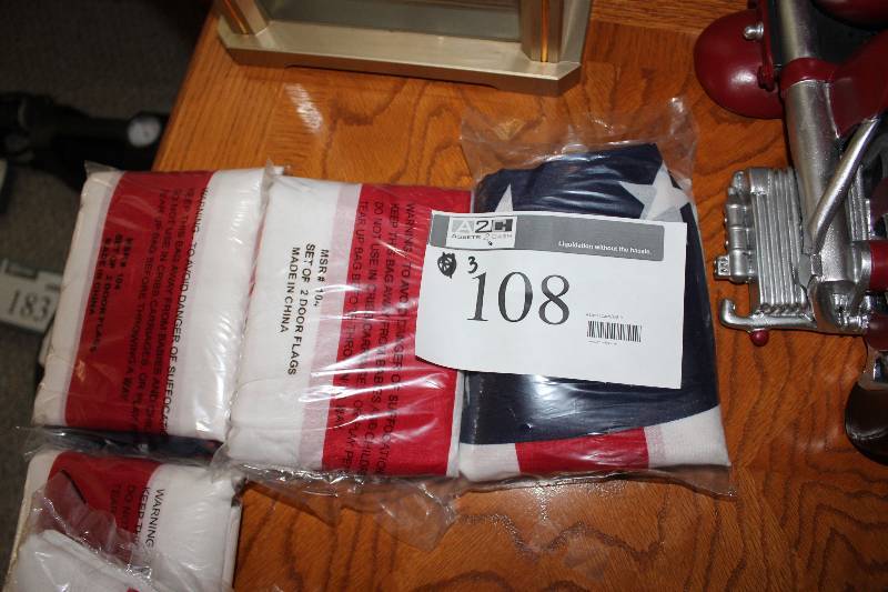 lot 108 image: Lot of (3) American Flags.