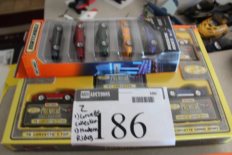 lot 186 image: Lot of (2 ) Collectible Toy Cars Including Matchbox Corvette Toy Car Collection Matchbox Modern RidesCollection.