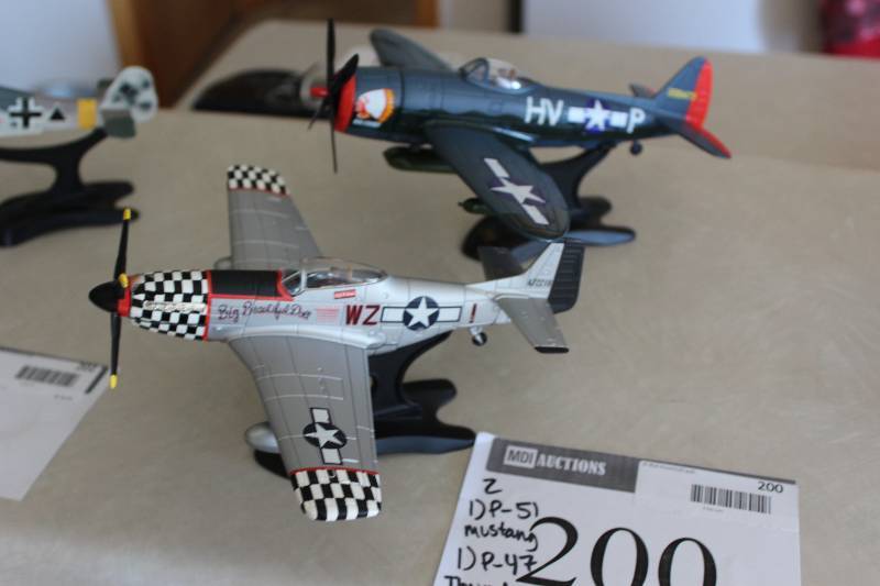 lot 200 image: Lot of (2) Collectible Toy Planes Including F4V Mosquito.