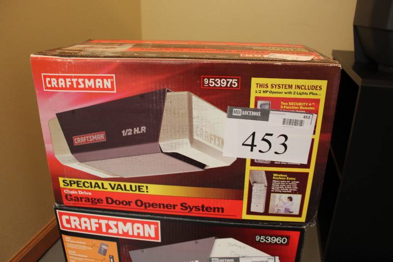 lot 453 image: Craftsman Garage Door Opener System.