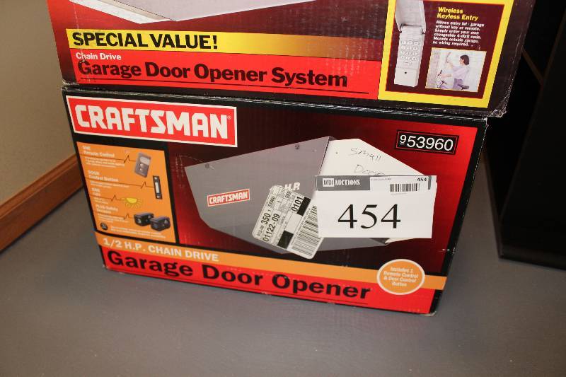lot 454 image: Craftsman Garage Door Opener System.