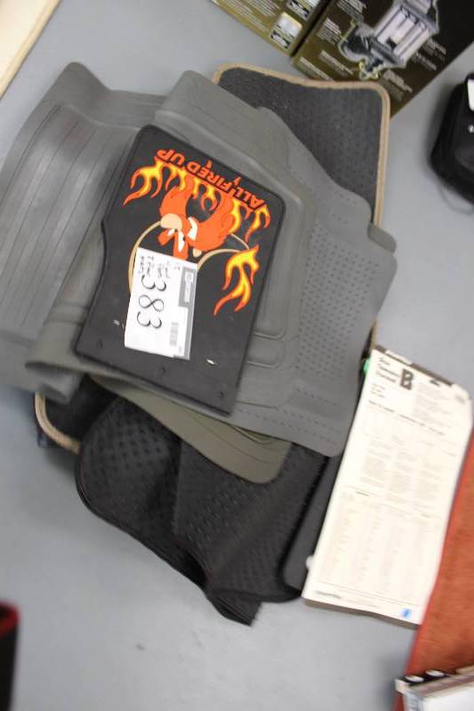 lot 383 image: Lot of (12) Car Mats (8) Mud Flaps (4).