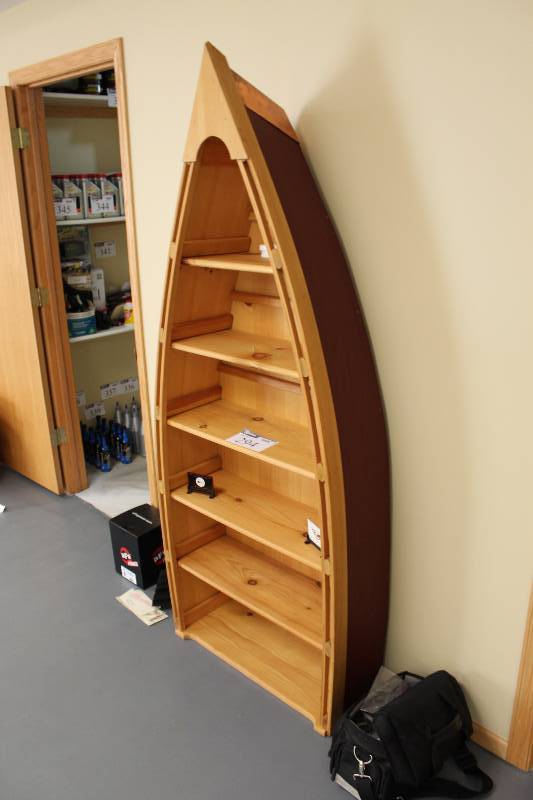 lot 294 image: Canoe Shelving Unit 77 x 31 x 11.