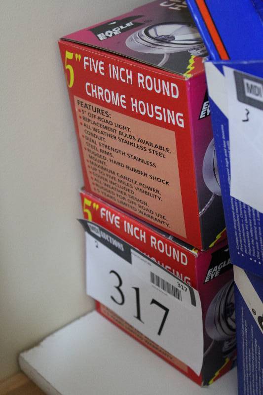 lot 317 image: Box Lot of (2) 5 Round Chrome Housing.