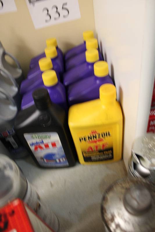 lot 335 image: Shelf Lot Of Automatic Transmission Fluid.