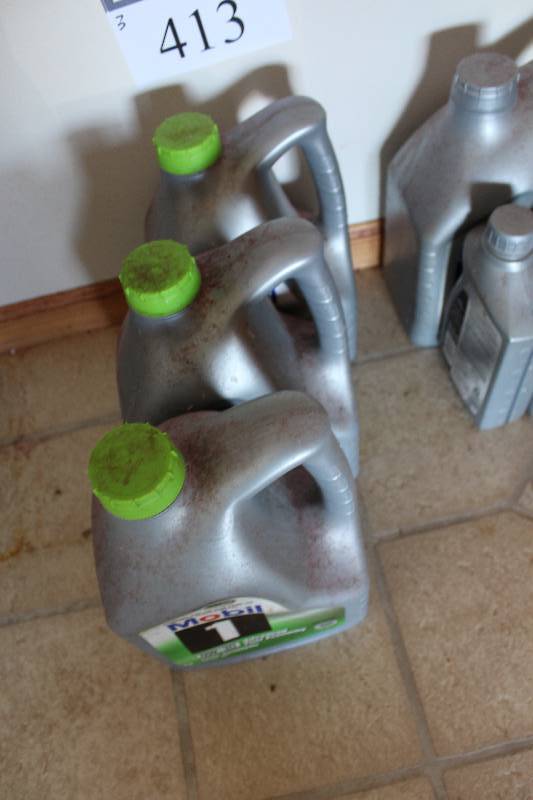 lot 413 image: Lot of (3) Mobil 1 0W-30 Fully Synthetic Oil Jugs.