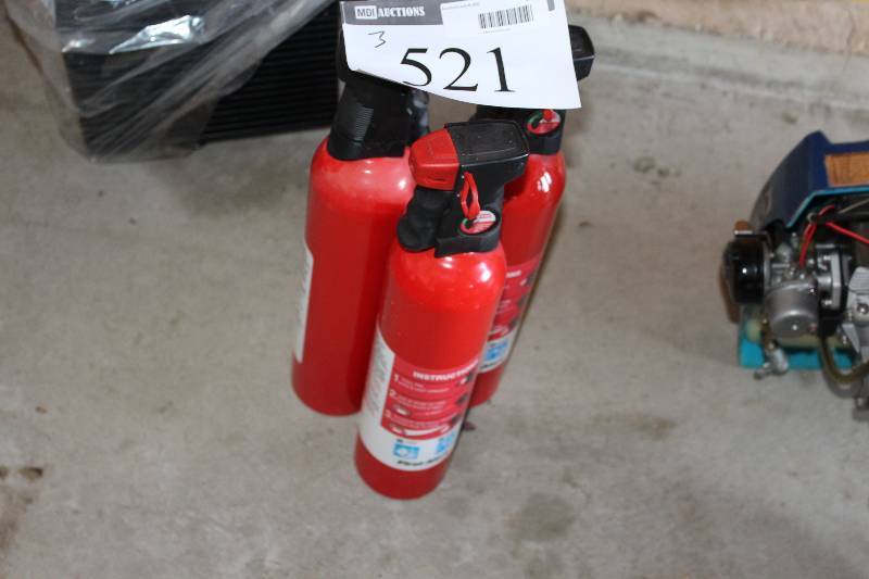 lot 521 image: Lot of (3) Fire Extinguishers.