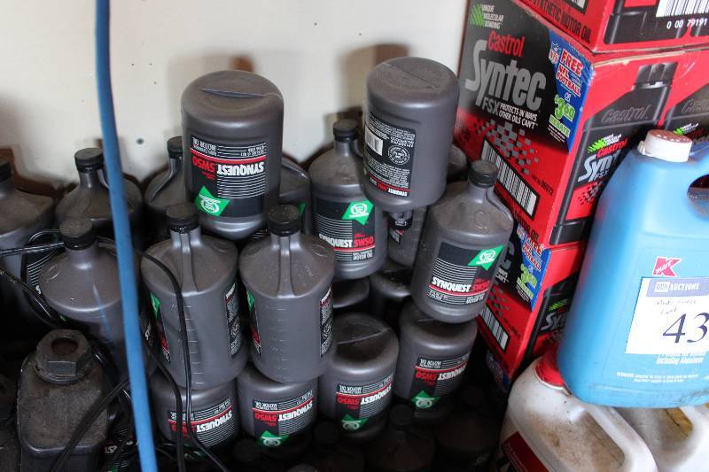 lot 444 image: Lot of (10) Bottles of Synquest Motor Oil 5W50.