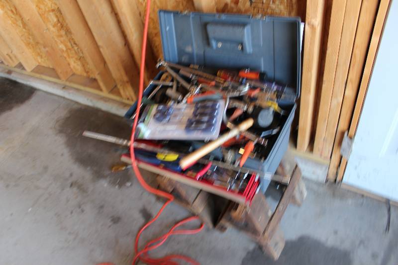 lot 457 image: Tool Lot Including Tool Case Screw Driver Set Mallet And More.