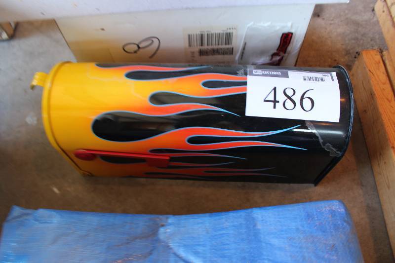 lot 486 image: Mailbox wFlame Paint Job.