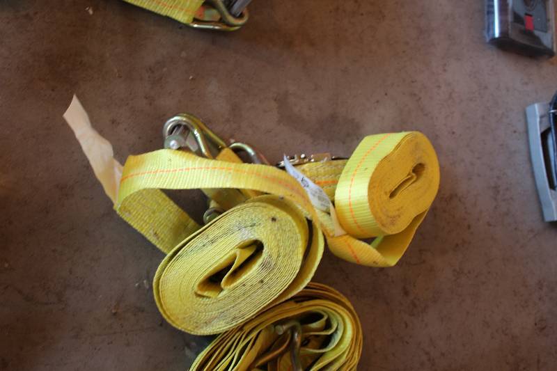 lot 477 image: Lot of (2) Heavy-Duty Ratchet Straps.