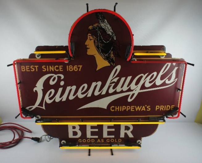Leinenkugels Indian Maiden Neon Sign