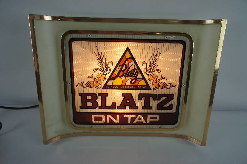 Blatz Beer Curved back Lighted Sign