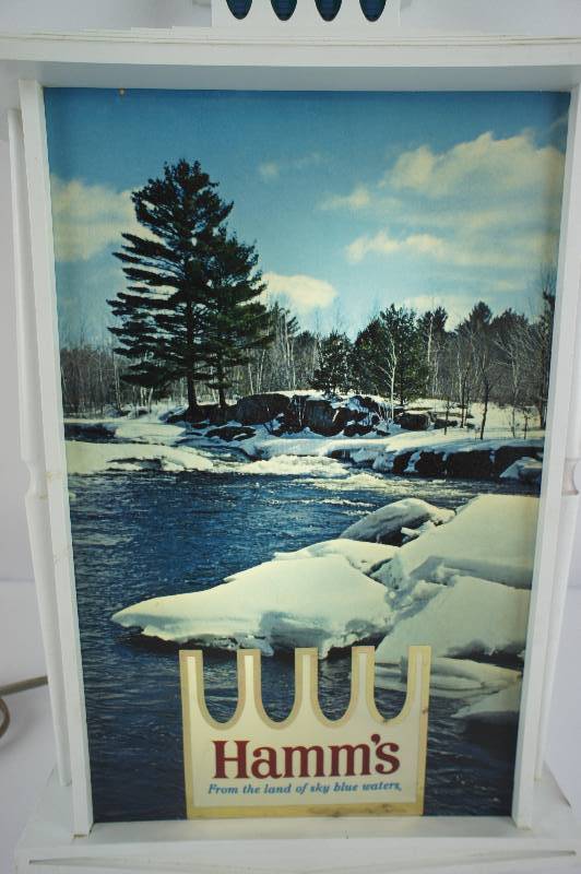 Hamms White Framed Lighted SIgn