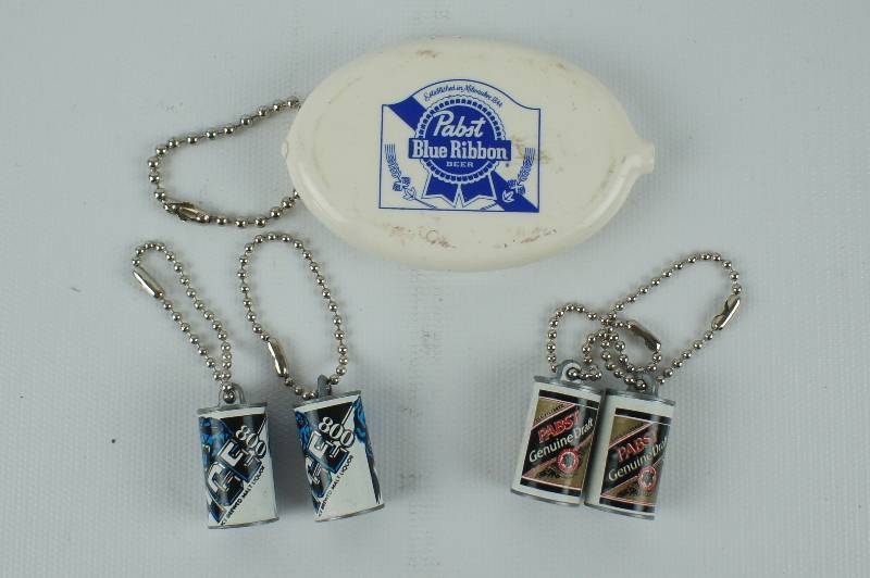 Pabst Beer Coin Purse  Key Chains