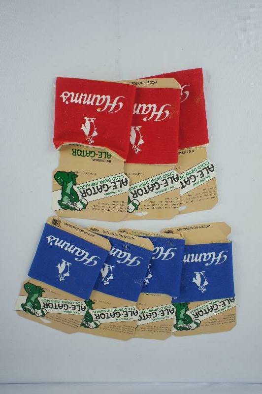 Group of Hamms Beer Koozies