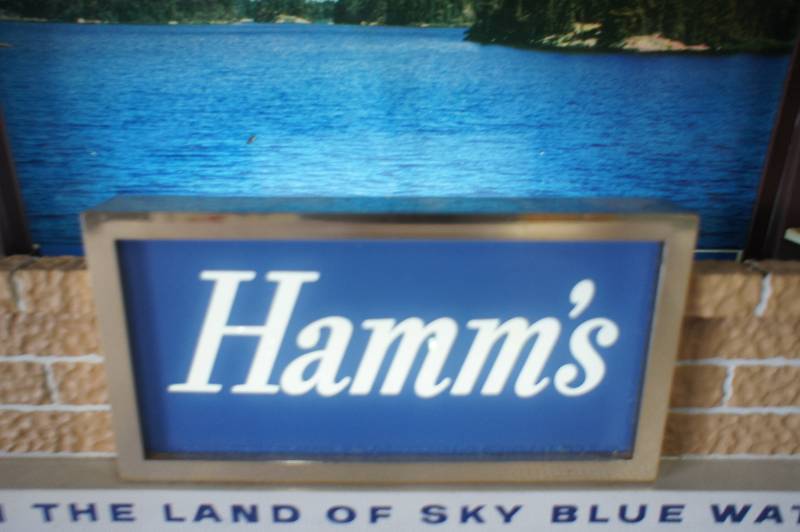 Hamms Beer Lake Scene Back Bar Lighted Sign