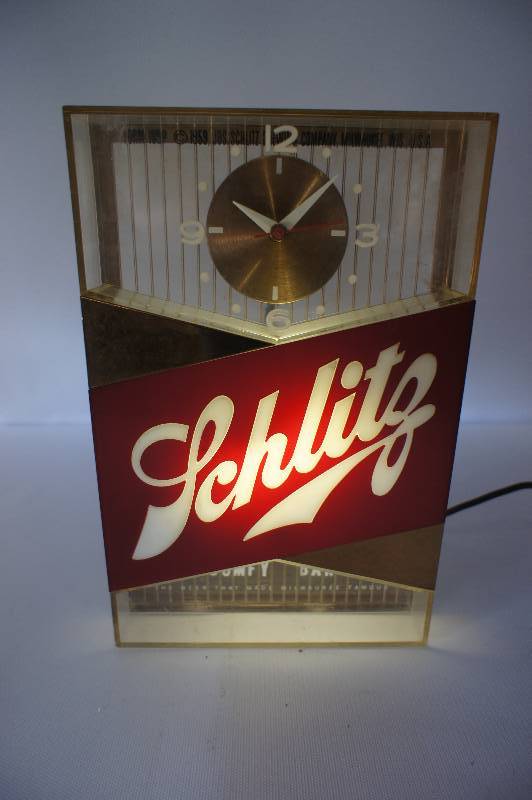 Schlitz Lighted Clock