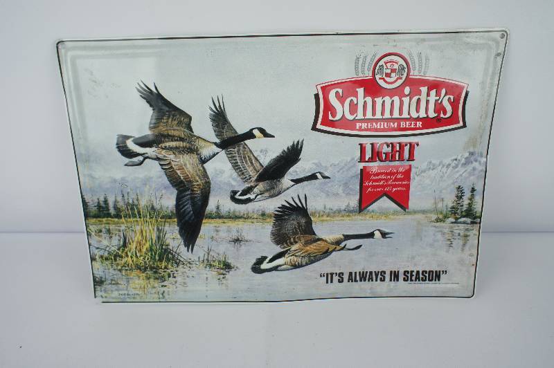 Schmidt Beer Geese Tin Sign