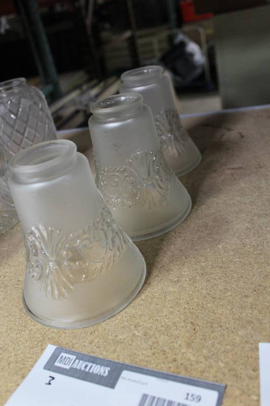 lot 159 image: Lot of (3) Glass Light Shades.