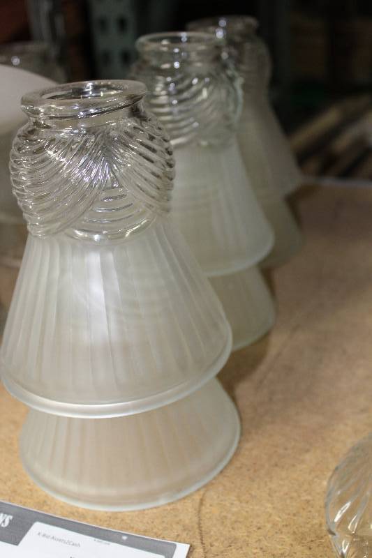 lot 157 image: Lot of (6) Glass Light Shades.