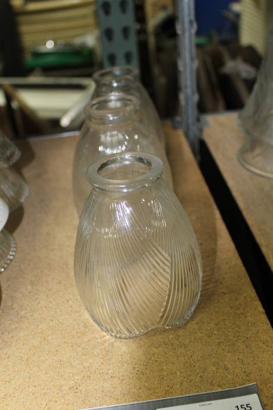 lot 155 image: Lot of (3) Glass Light Shades.