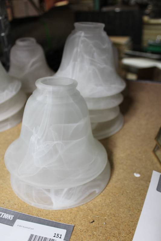 lot 151 image: Lot of (8) Glass Light Shades.