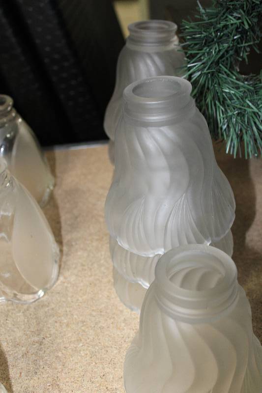 lot 162 image: Lot of (7) Glass Light Shades.