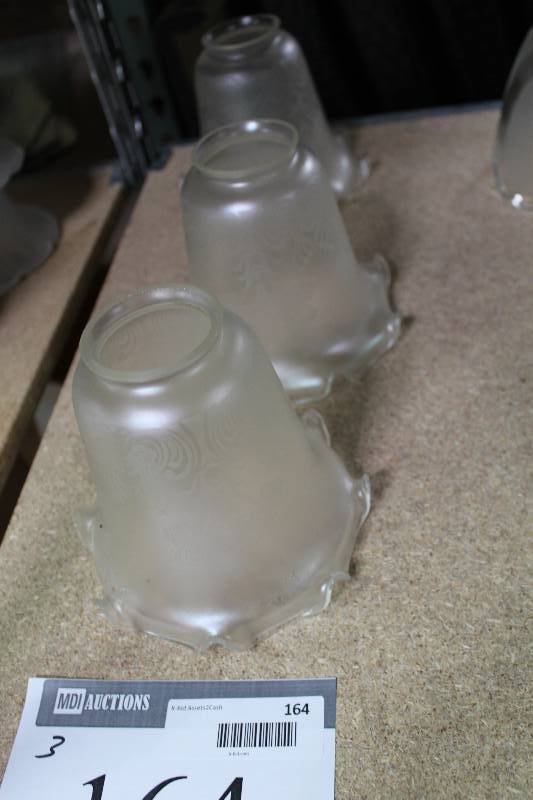 lot 164 image: Lot of (3) Glass Light Shades.