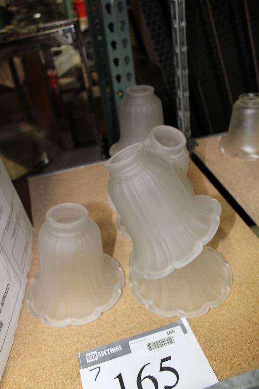 lot 165 image: Lot of (7) Glass Light Shades.