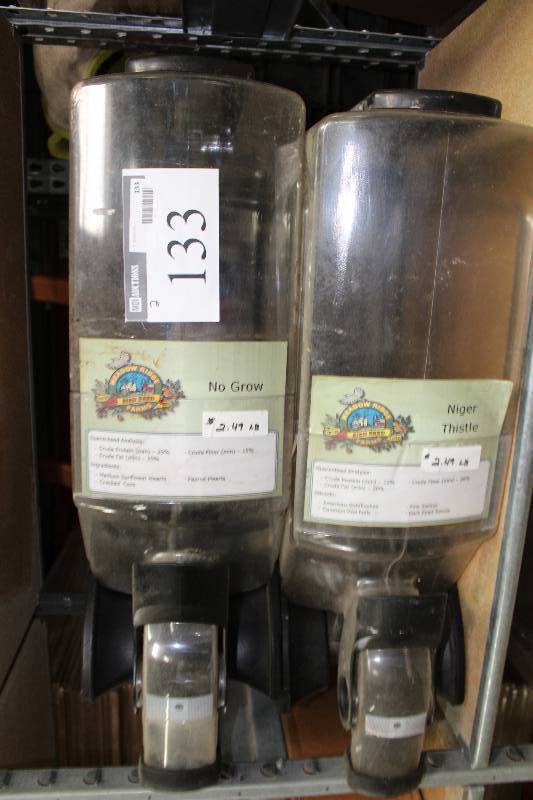 lot 133 image: Lot of (2) Bulk Item Dispenser For Grocery Stores.