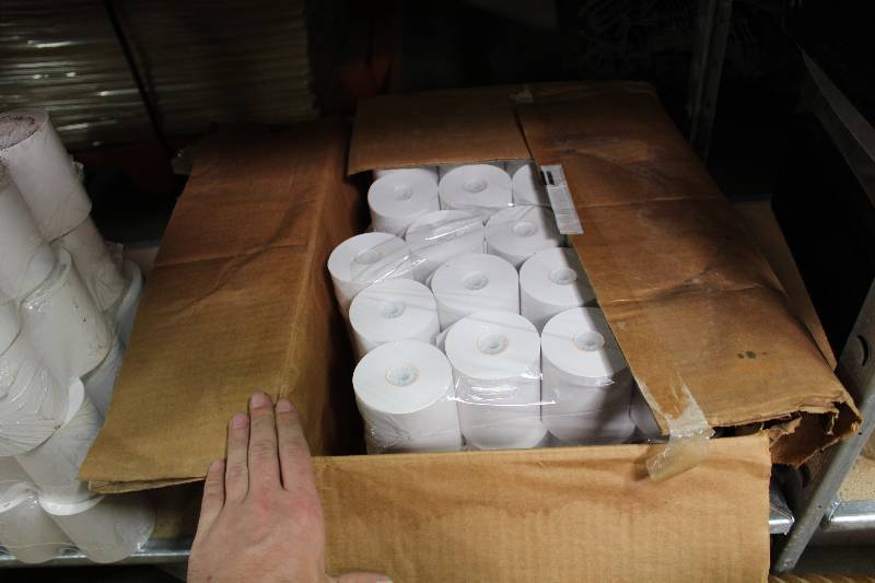 lot 124 image: Box Lot of Receipt Tape 3.25 x 165.