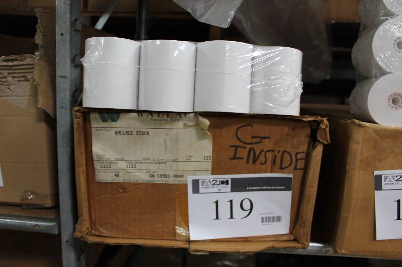 lot 119 image: Box Lot of Receipt Tape 3.25 x 165.