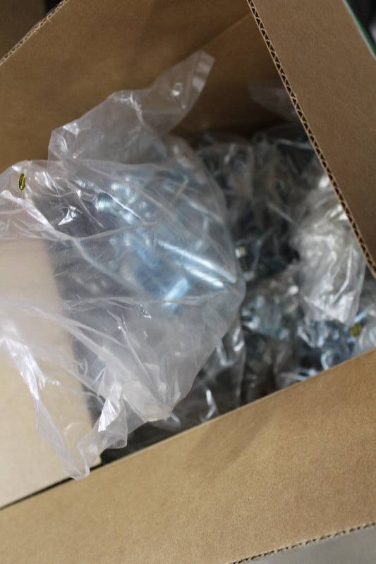 lot 114 image: Box Lot of Hanging Brackets wHook Ends For Display Cases.