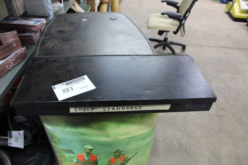 lot 80 image: Metal Case wTop Hatch Lid 12 x 29 x 3.
