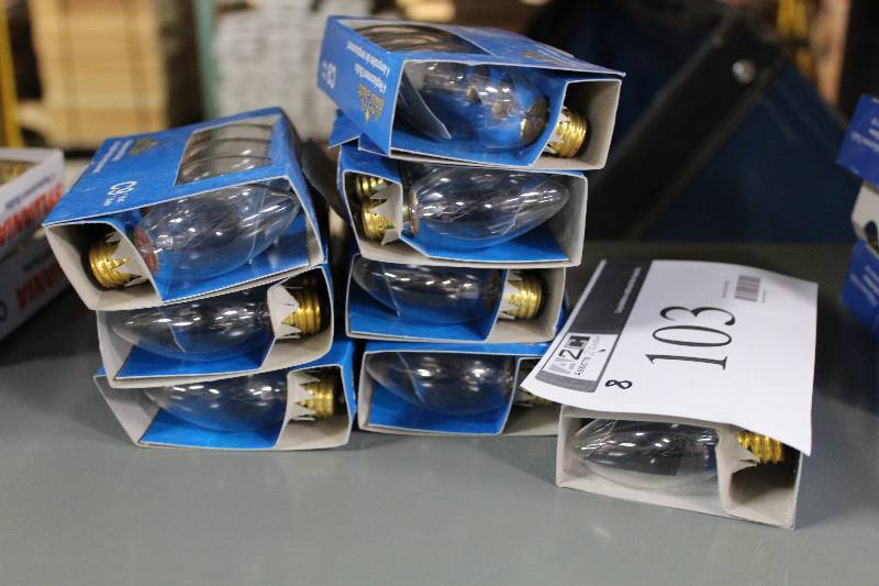 lot 103 image: Box Lot of (8) Brite Star C9 Replacement Light Bulbs.