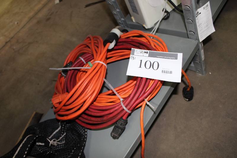 lot 100 image: Lot of (3) Extension Cords.
