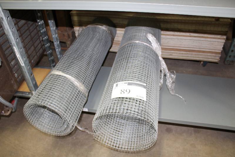 lot 89 image: Lot of (2) Rolls of Metal Chicken Wire Fencing.