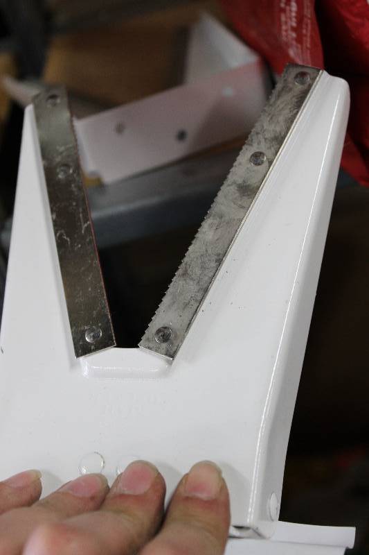 lot 64 image: Lot of (2) Cutter wMounting Bracket & Serrated Blades In Opening.