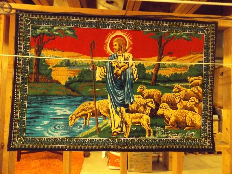 Tapestry and 2 pictures