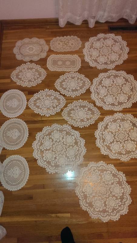Variety of doilies