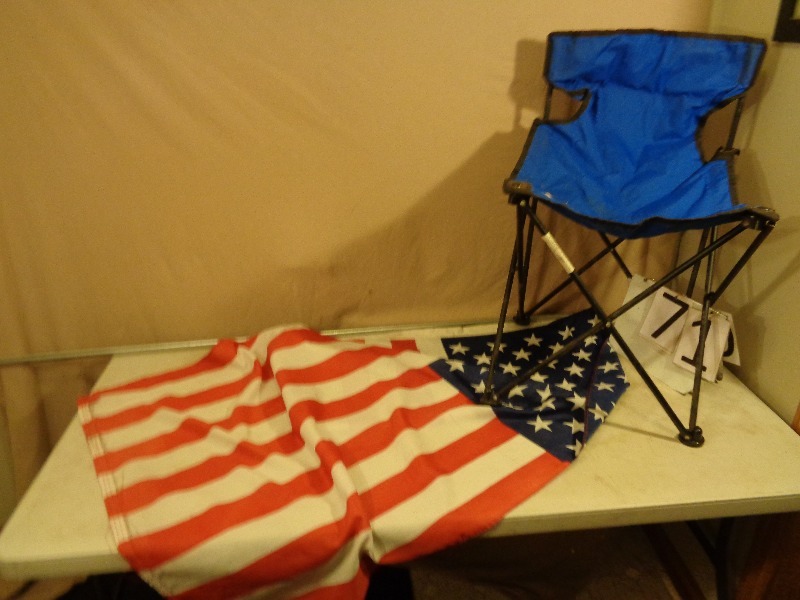 Flag and Fold Up Chair