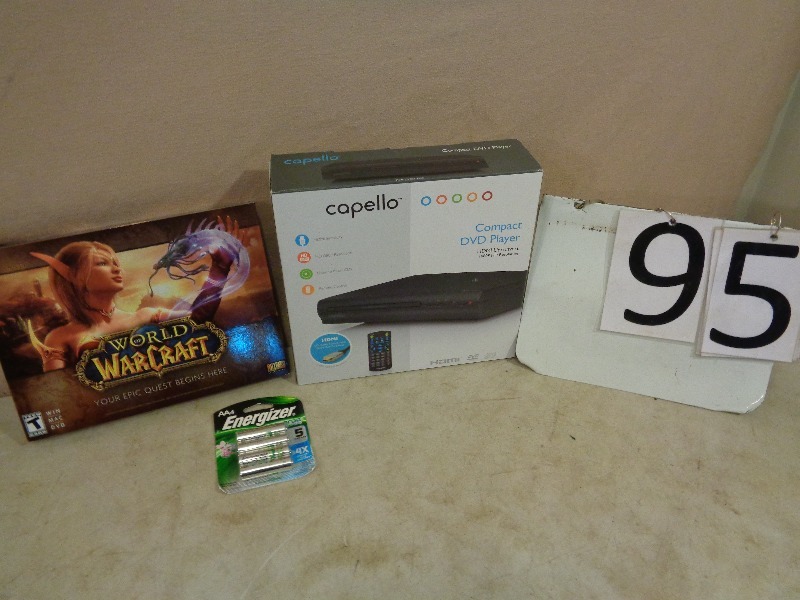 New World of Warcraft Computer Game and and New Dvd Player