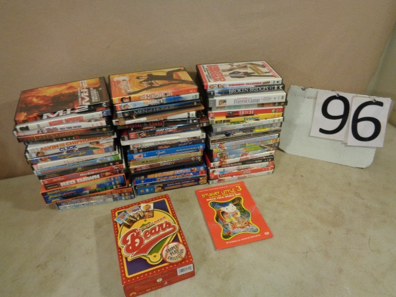 Lot of Over 50 Assorted Dvds